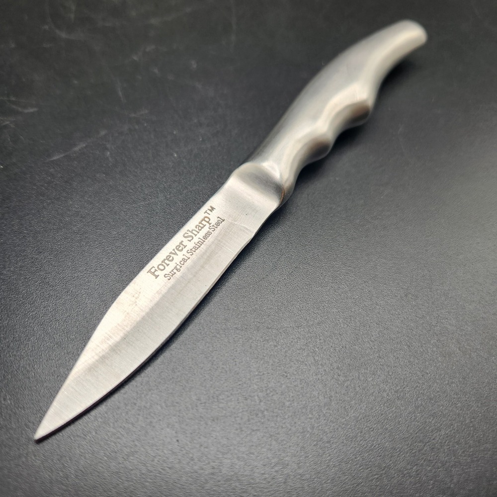 Forever Sharp Paring Knife 2.5" Surgical Stainless Steel Blade Metal Handle Pare